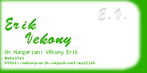 erik vekony business card